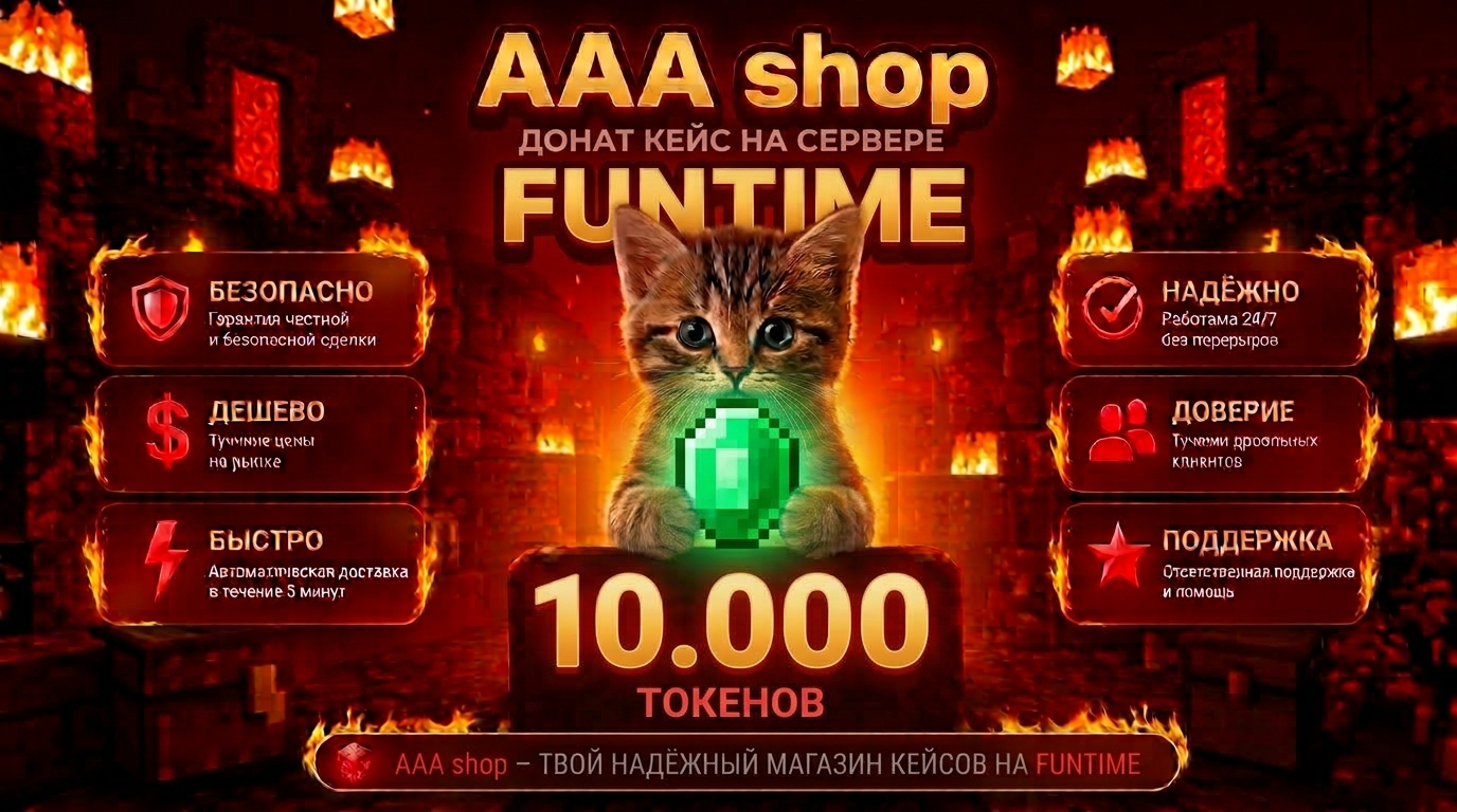 🔥 AAA shop — 10.000 Токенов FUNTIME 🔥
