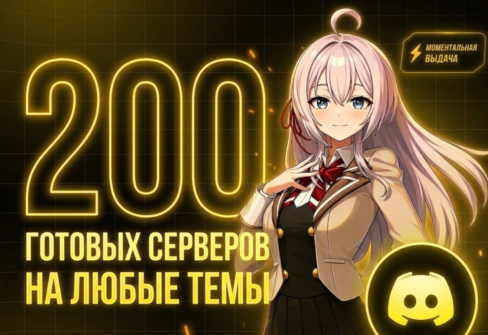 💛 200+ ГОТОВЫХ СЕРВЕРОВ DISCORD — МЕГАПАК ✨
