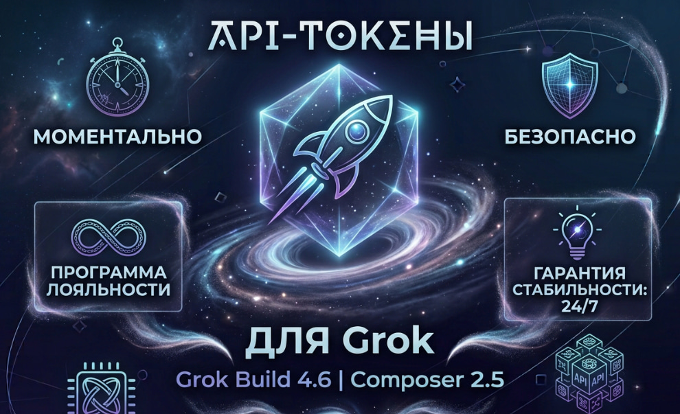🧠Grok // Build 4.6 / Composer 2.5💠API Key 1.000.000.000 (1B) токенов🌿