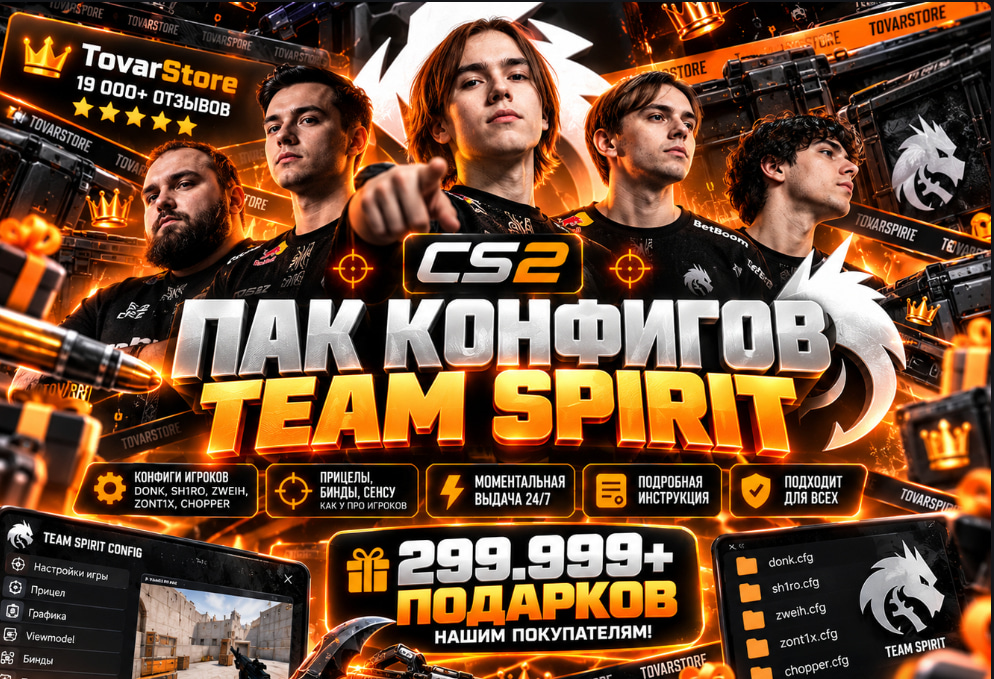 🔥 CS2 | ПАК КОНФИГОВ TEAM SPIRIT |