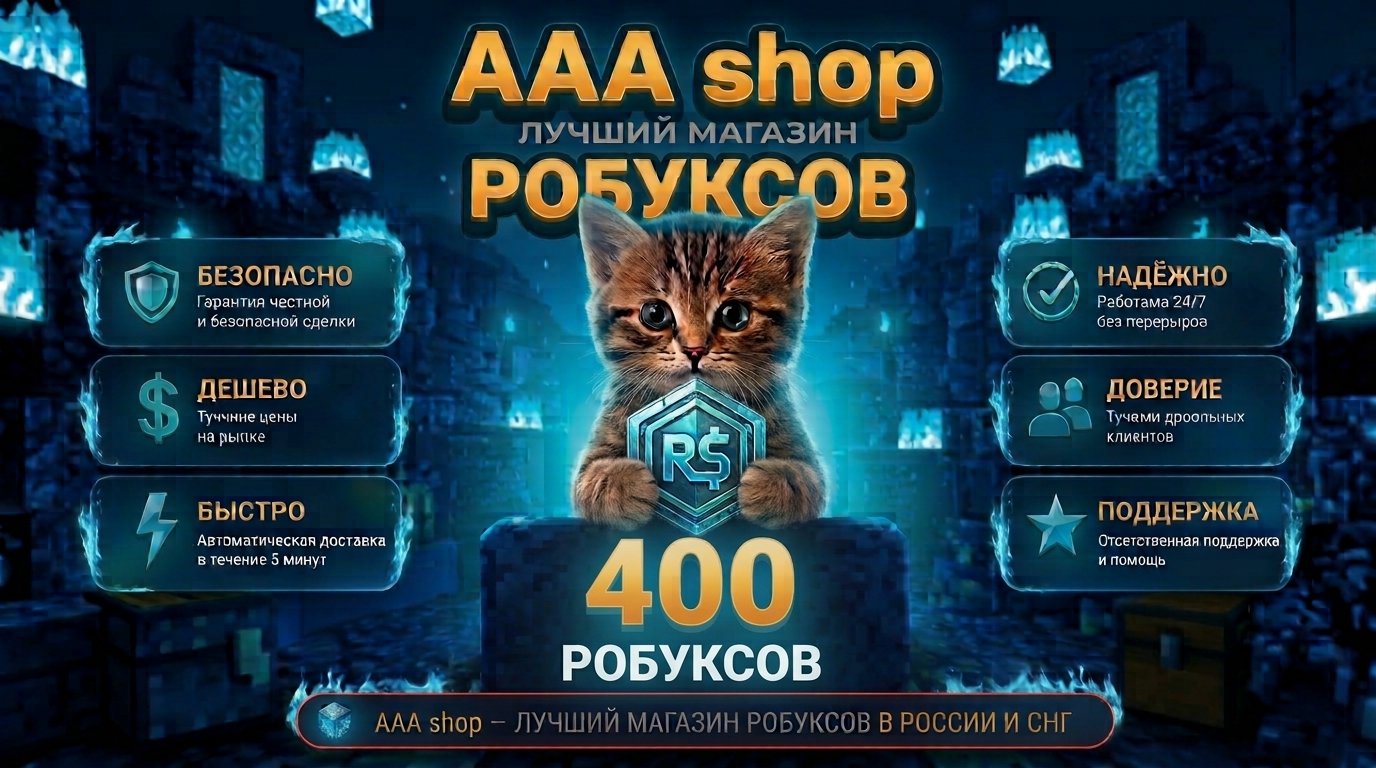 🔥 AAA shop — 400 РОБУКСОВ 🔥